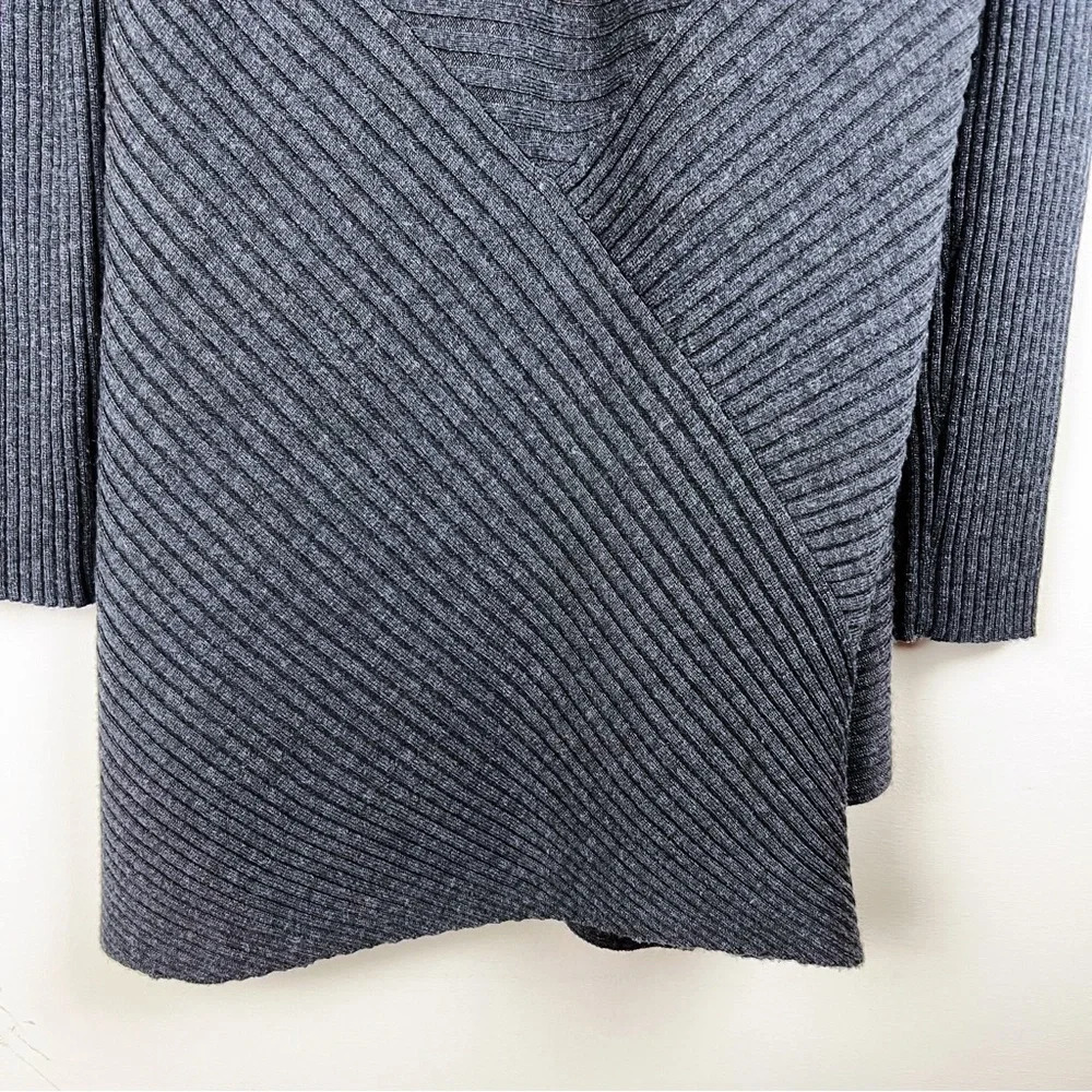 Eileen Fisher Merino Wool Open Front Long Lagenlook Cardigan Small Cozy Sweater - Picture 11 of 14